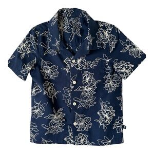 GAP Kids Navy and White Floral Shirt Size 4/5 XS
